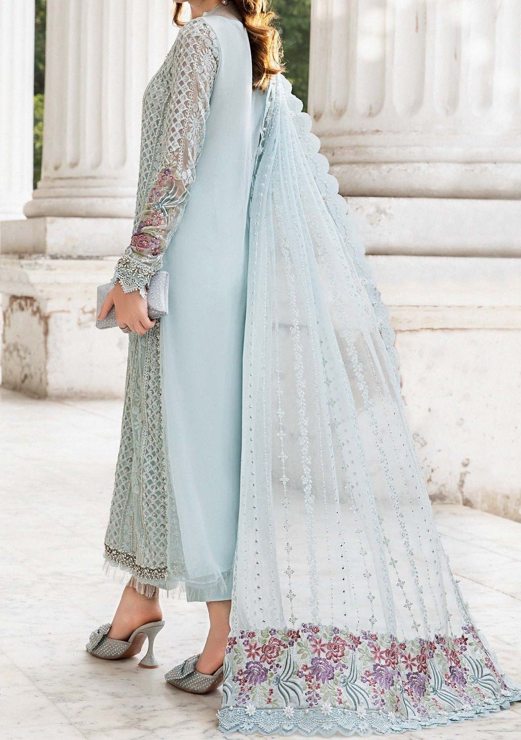 Pakistani Luxury Embroidered Chiffon Dress-db28537