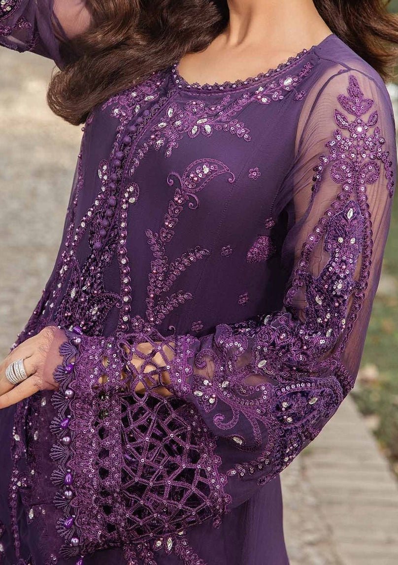 Maria.B Pakistani Luxury Embroidered Chiffon Dress - db26925