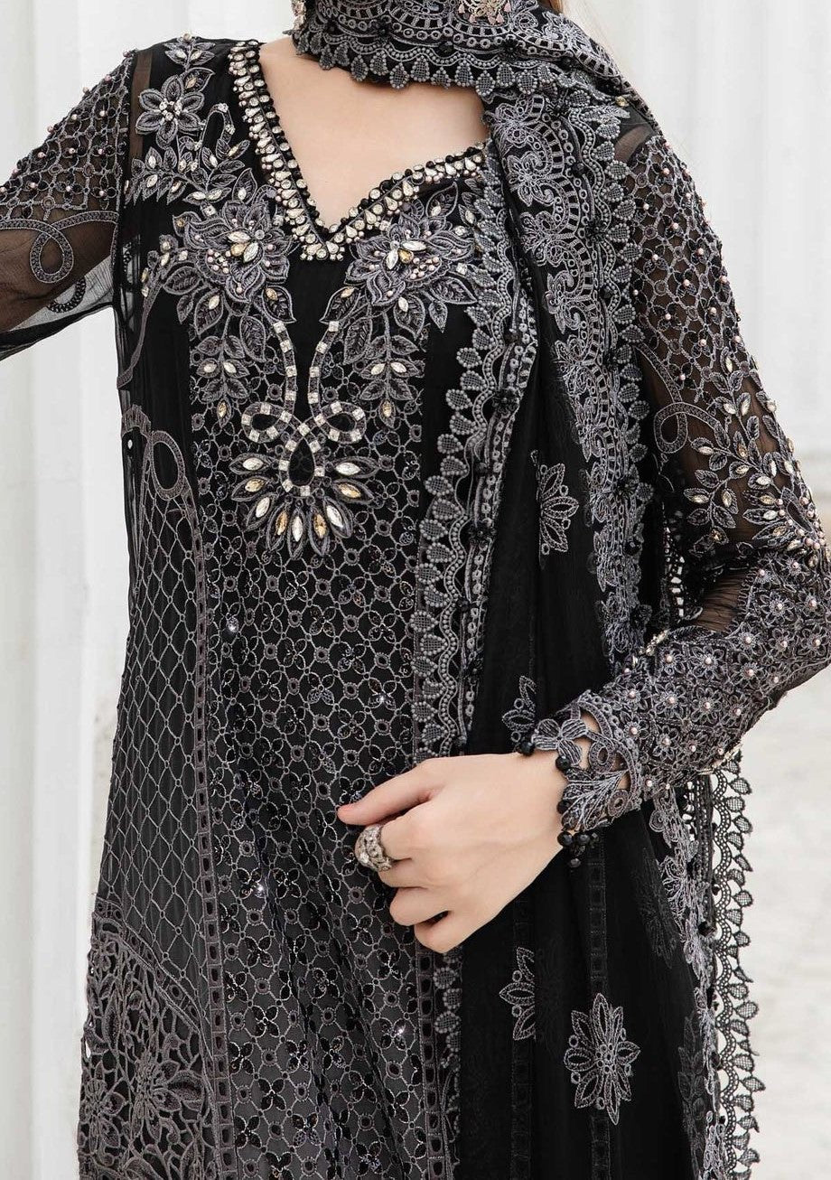 Maria.B Pakistani Luxury Embroidered Chiffon Dress-db28542