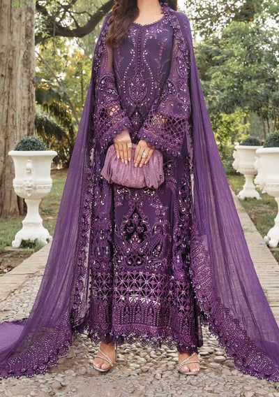 Maria.B Pakistani Luxury Embroidered Chiffon Dress - db26925