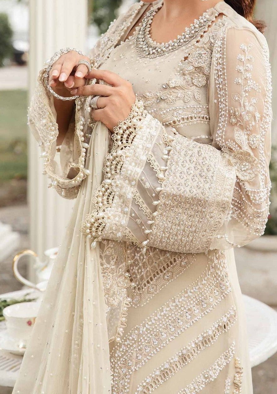 Maria.B Pakistani Luxury Embroidered Chiffon Dress - db28638