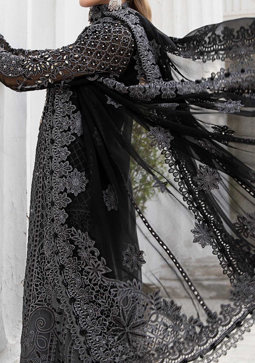 Maria.B Pakistani Luxury Embroidered Chiffon Dress
