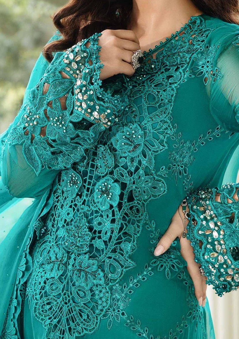 white christmas dresses Party Wear Pakistani Chiffon Dress in Pink Mauve Shade 2022 – Nameera by  Farooq main image 1