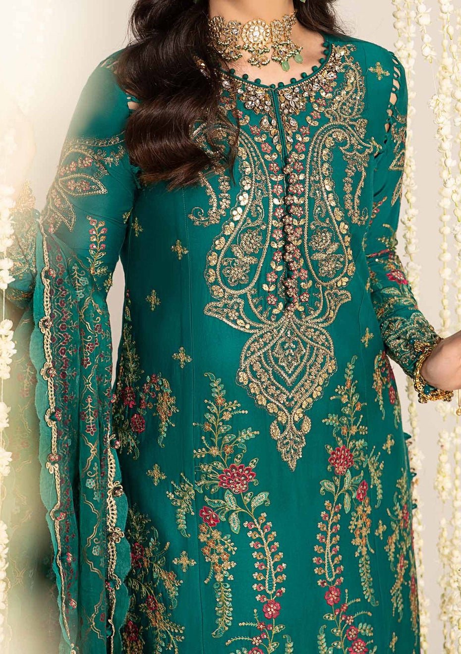 Maria.B Pakistani Luxury Embroidered Dress - db27234