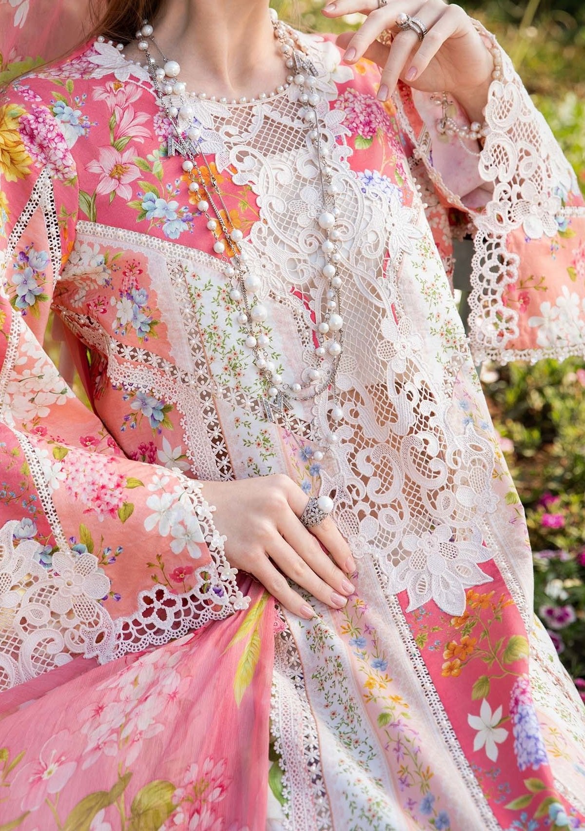 Maria.B Pakistani Luxury Embroidered Lawn Suit - db29456