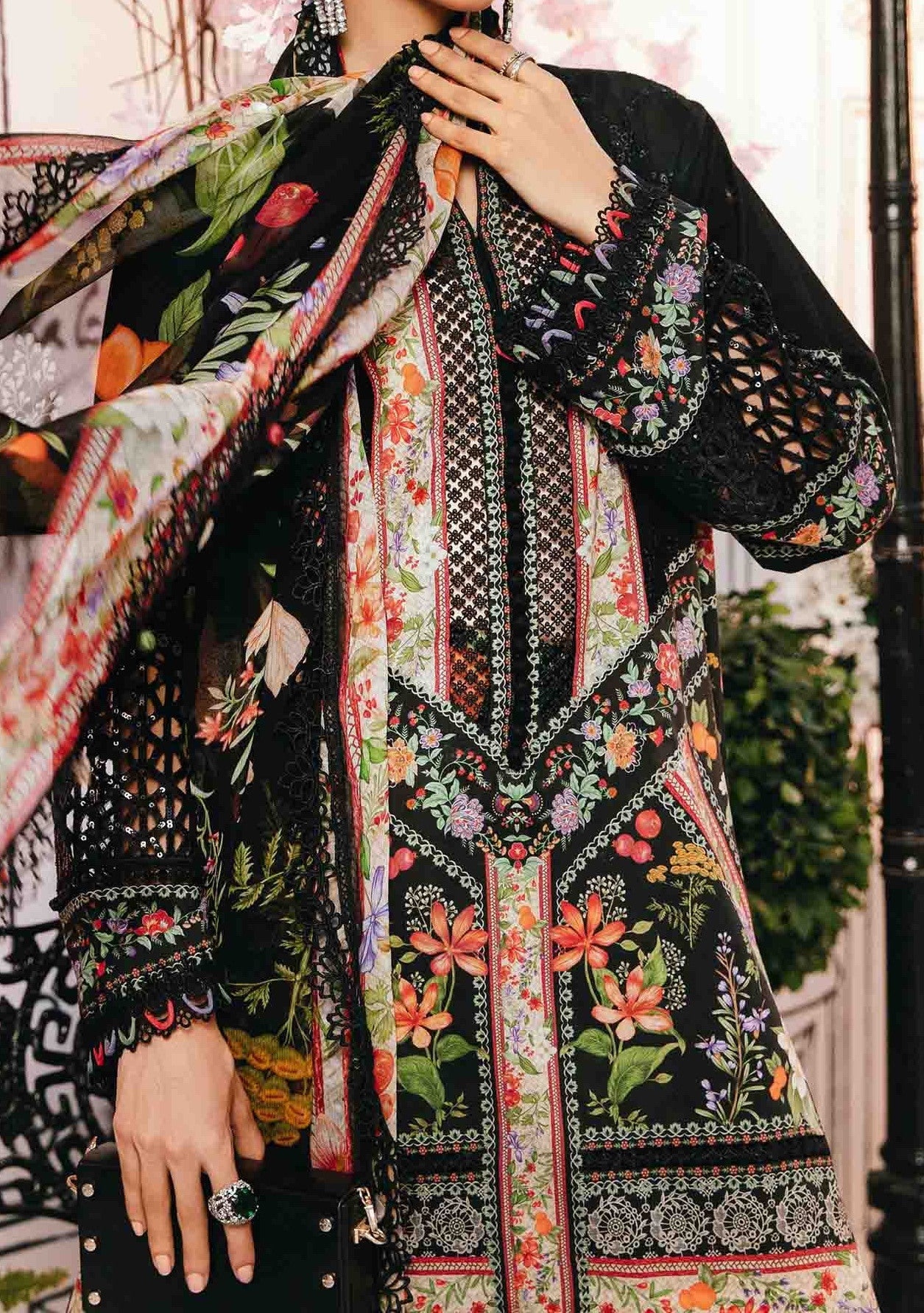 Maria.B Pakistani Luxury Embroidered Lawn Suit - db29453