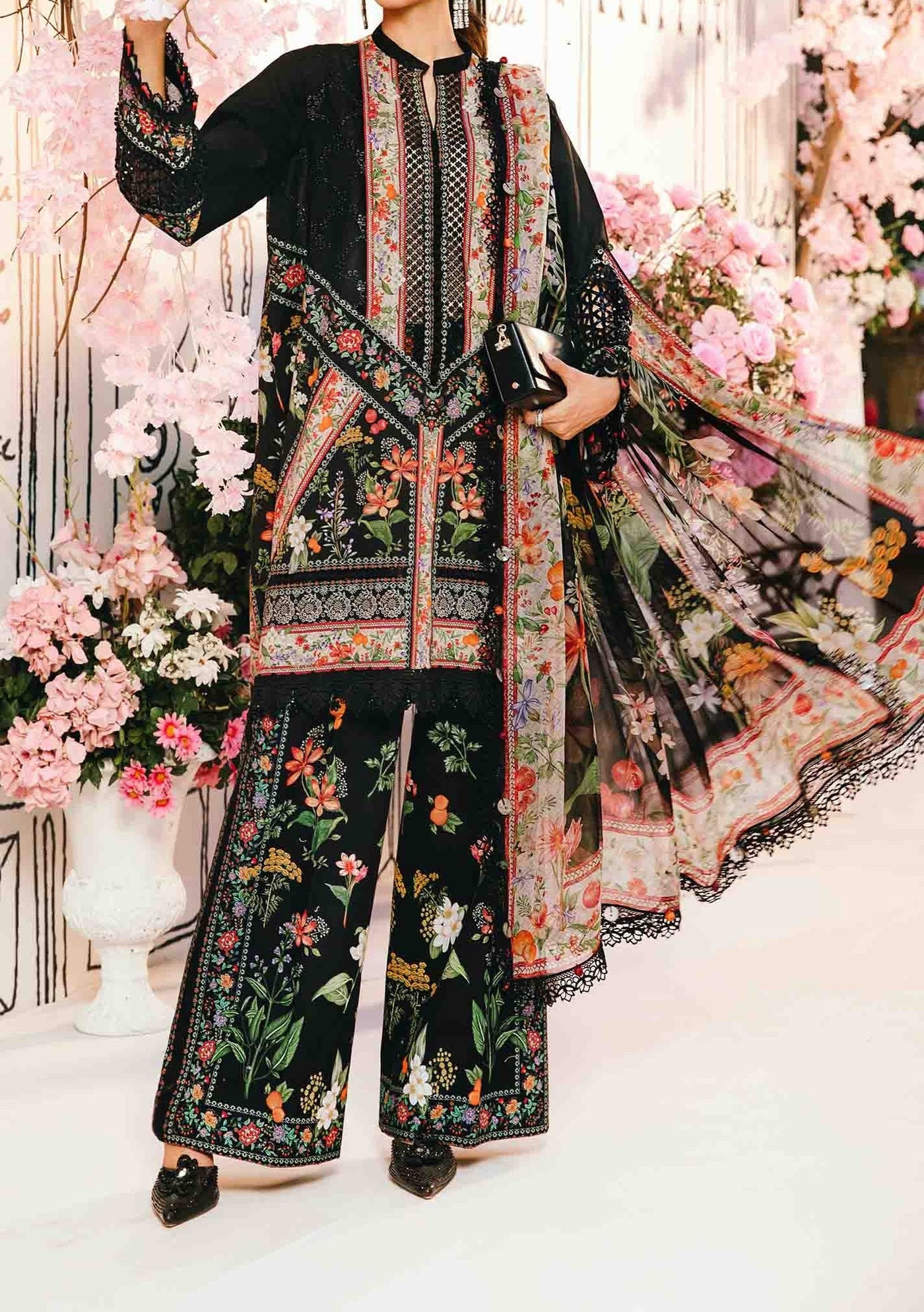 Maria.B Pakistani Luxury Embroidered Lawn Suit - db29453