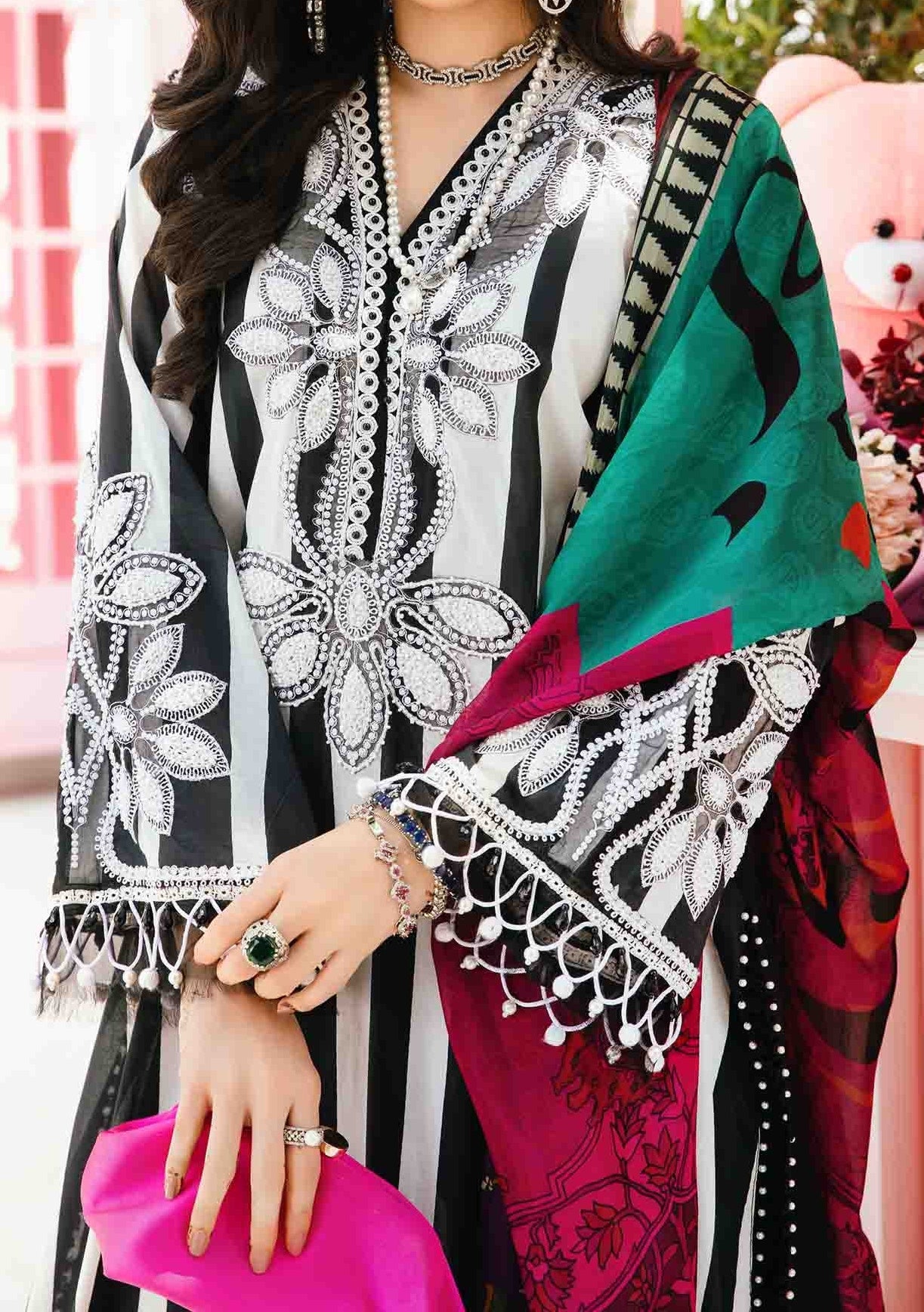 Maria.B Pakistani Luxury Embroidered Lawn Suit - db29451