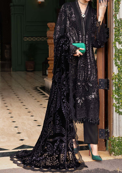 Maria.B Pakistani Luxury Embroidered Linen Suit - db30383