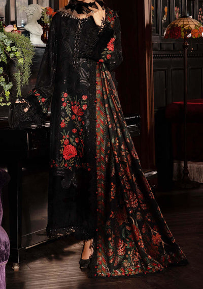 Maria.B Pakistani Luxury Embroidered Linen Suit - db30384