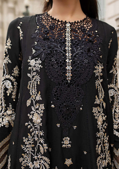 Maria.B Pakistani Luxury Embroidered Raw Silk Suit - db30387