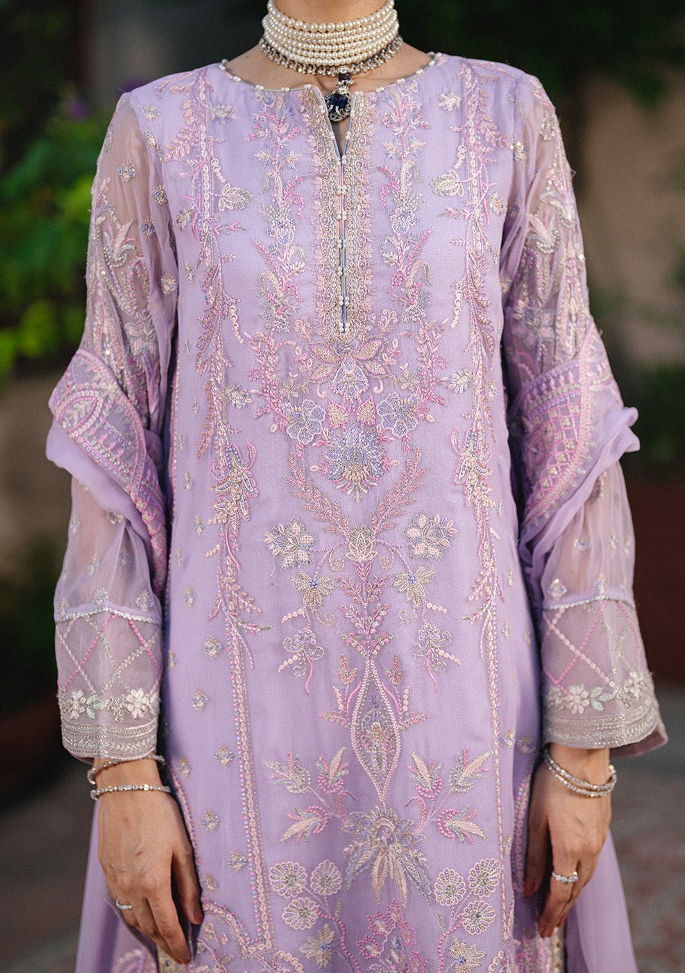 Maryum N Maria Amel Embroidered Chiffon Dress - db30438