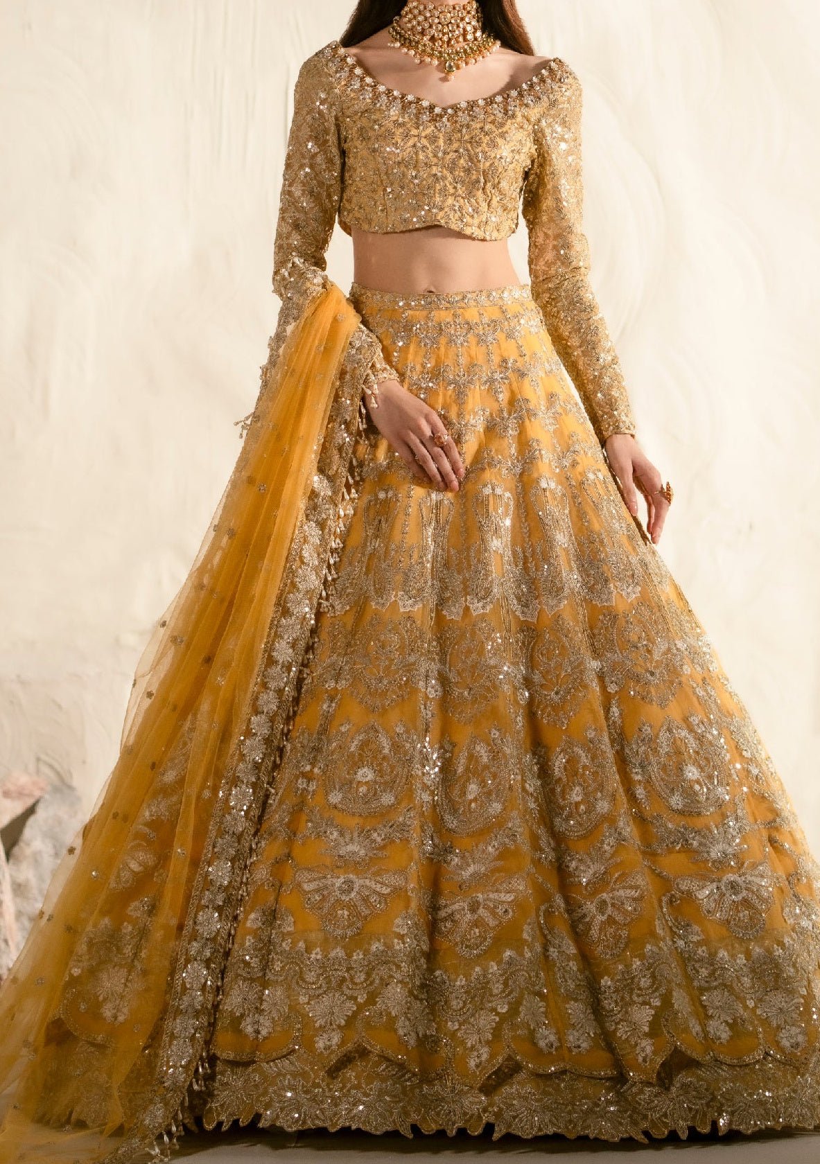 Maryum N Maria Zuberi Pakistani Organza Lehenga Choli - db25969