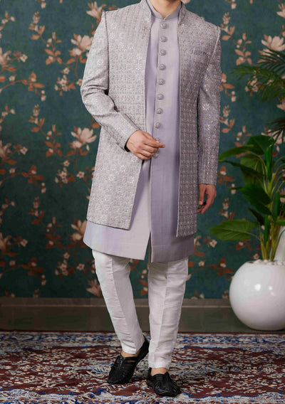 Men's Indo Western Party Wear Sherwani Suit - db28087