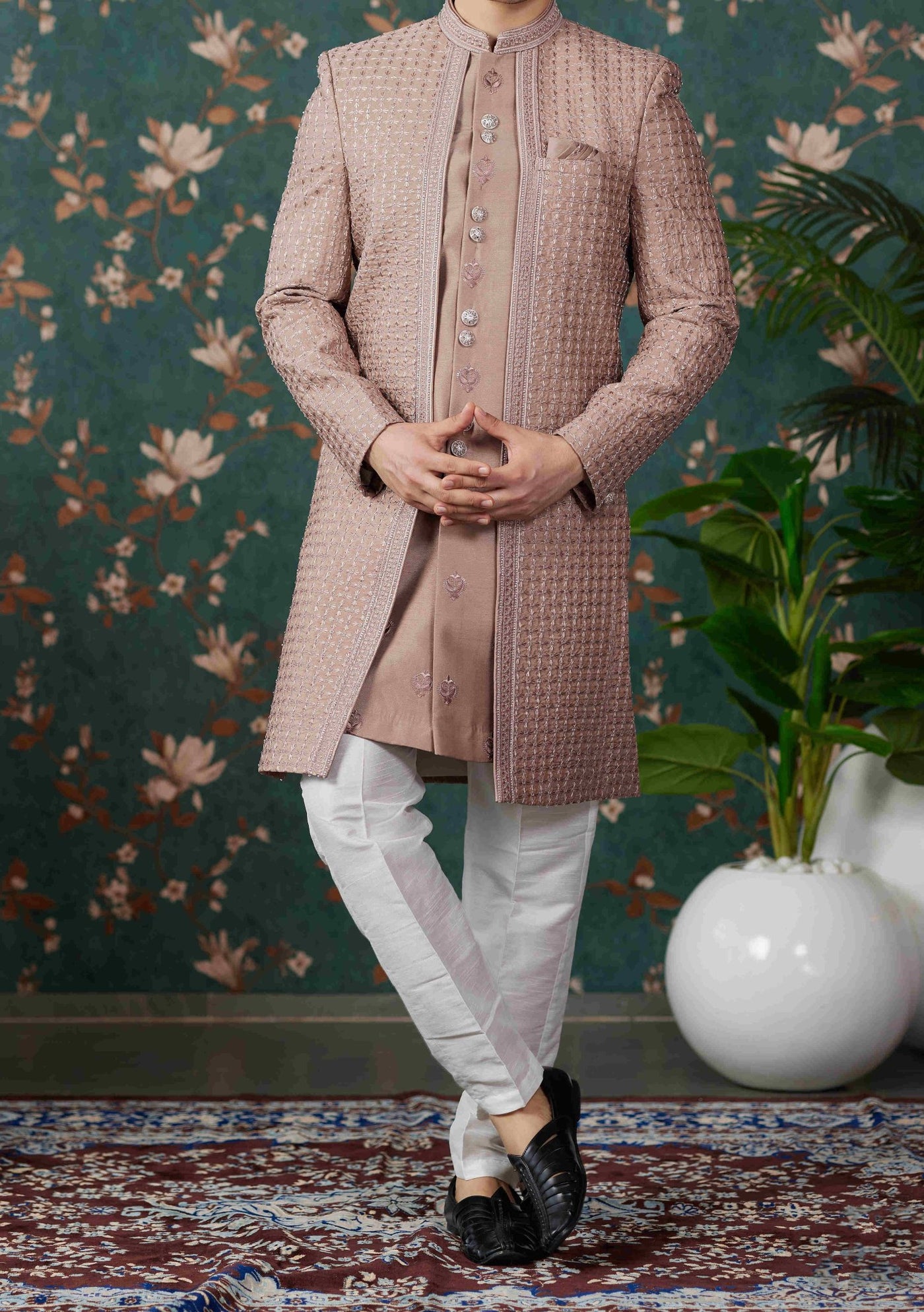 Men's Indo Western Party Wear Sherwani Suit - db28084