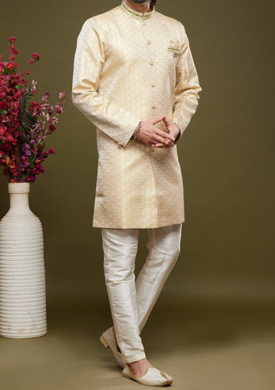 Men's Semi Indo Western Party Wear Sherwani Suit - db25770