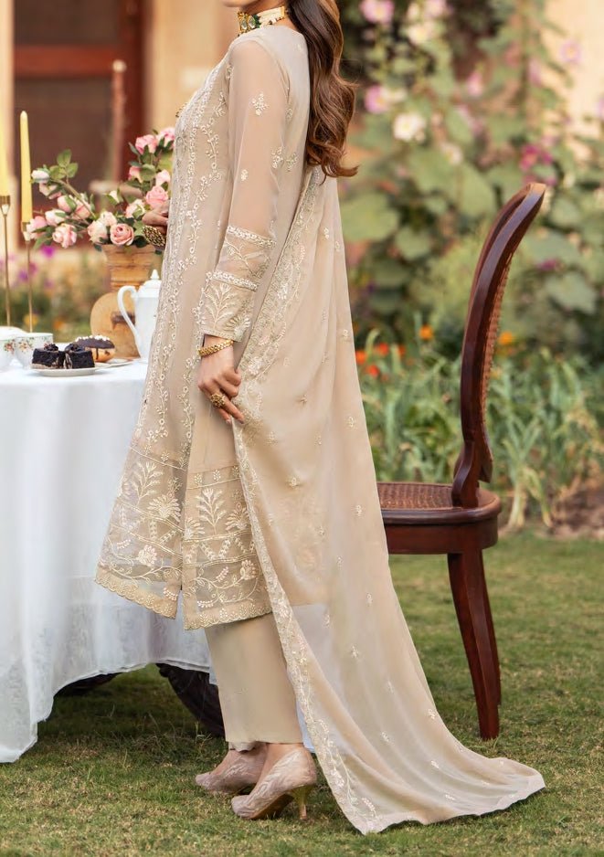 Merakish Heavy Embroidered Chiffon Dress