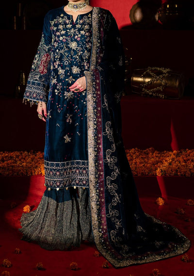 Nureh Embroidered Pakistani Luxury Velvet Dress - db27472