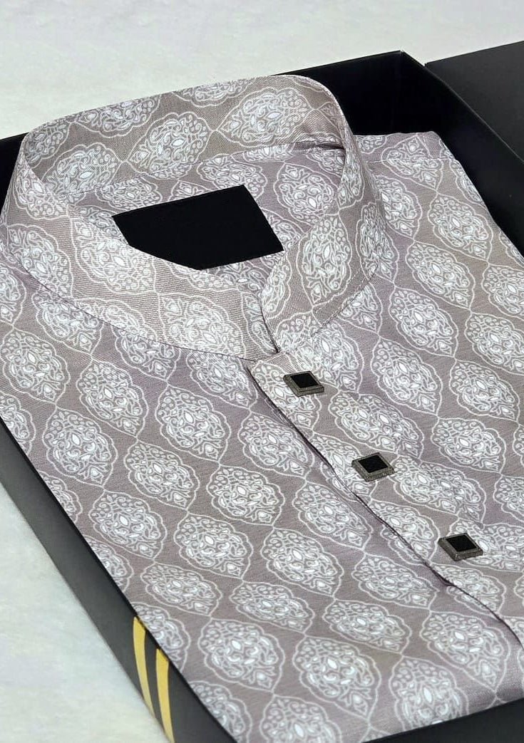 Printed Mixed Cotton Punjabi - db30824
