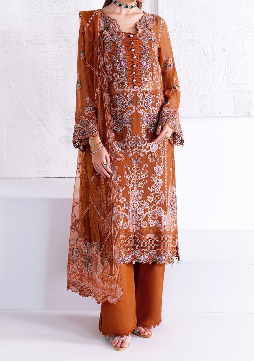 Ramsha Arzoo Pakistani Embroidered Chiffon Dress - db29882