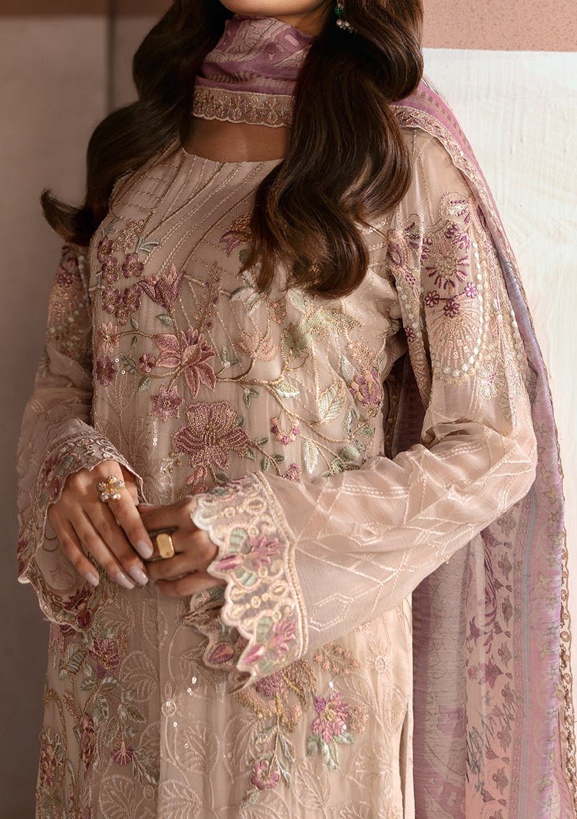 Ramsha Arzoo Pakistani Embroidered Chiffon Dress - db28029