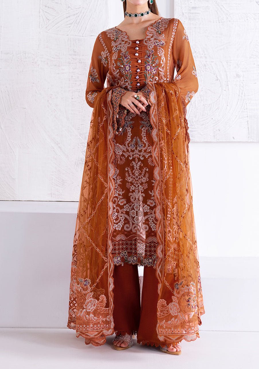 Ramsha Arzoo Pakistani Embroidered Chiffon Dress - db29882