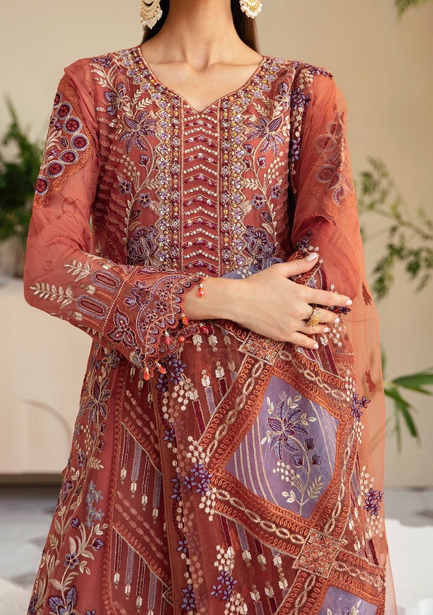 Ramsha Dastoor Pakistani Luxury Chiffon Dress - db27411