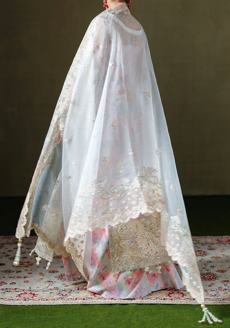 Ramsha Festive Pakistani Luxury Organza Dress - db30325