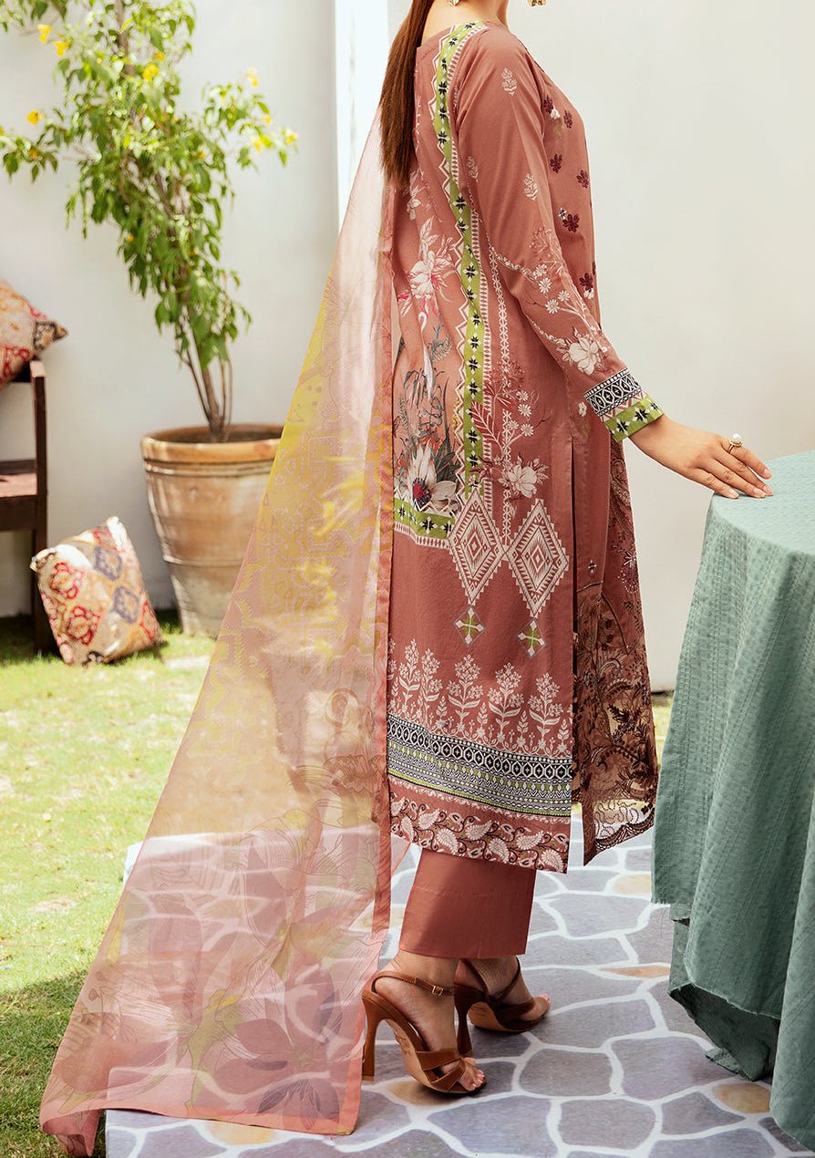 Ramsha Mashaal Embroidered Printed Lawn Dress
