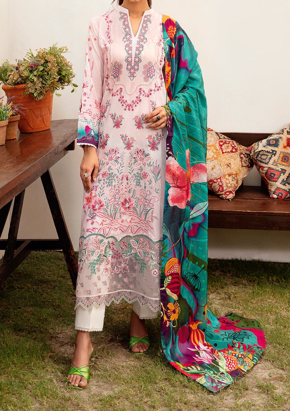 Ramsha Mashaal Embroidered Printed Lawn Dress - db26980