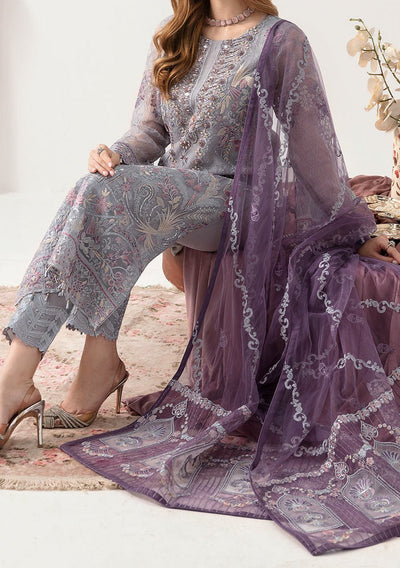 Ramsha Minhal Pakistani Luxury Organza Dress - db26908