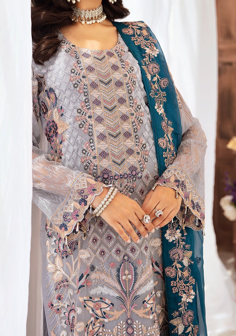 Ramsha Pakistani Embroidered Chiffon Dress