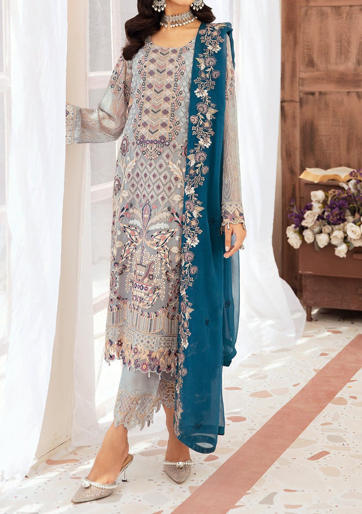 Ramsha Pakistani Embroidered Chiffon Dress