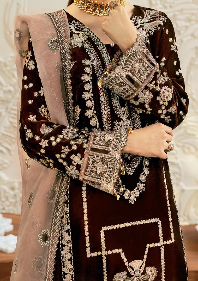 Ramsha Pakistani Velvet Dress - db27563