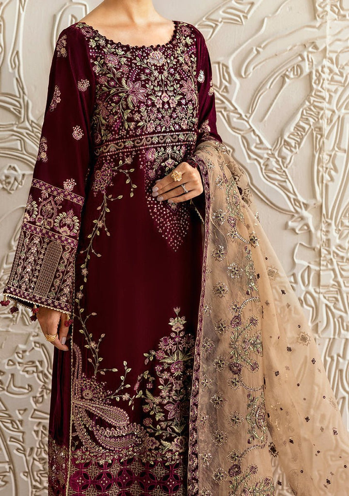 winter velvet dresses pakistani Ramsha Dress pleaded maxi dress Brunch sleeve:flutter KTHK1732 Size:13/14