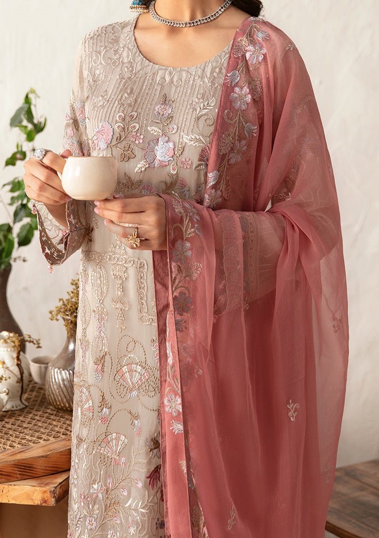 Ramsha Rangoon Pakistani Luxury Chiffon Dress - db26800