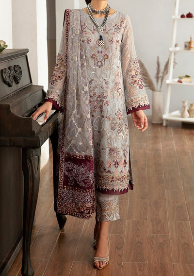 Ramsha Rangoon Pakistani Luxury Chiffon Dress - db28947
