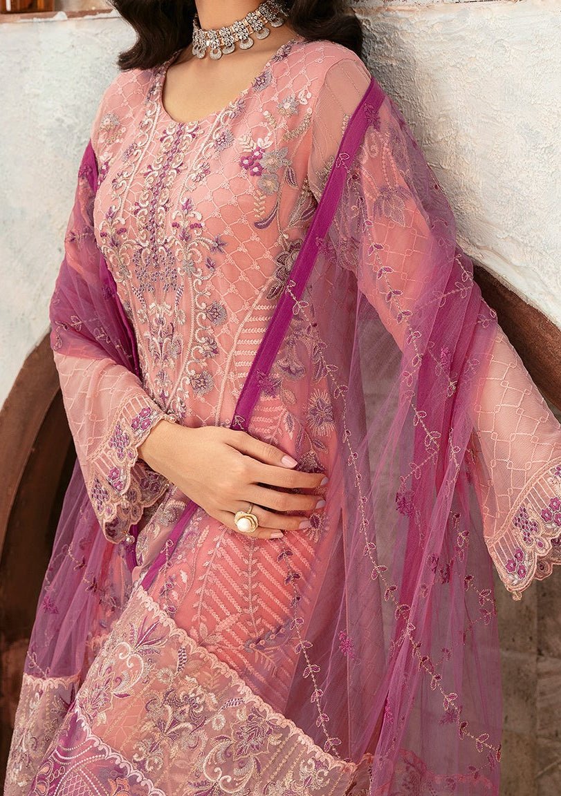 Ramsha Rangoon Pakistani Luxury Chiffon Dress - db26789