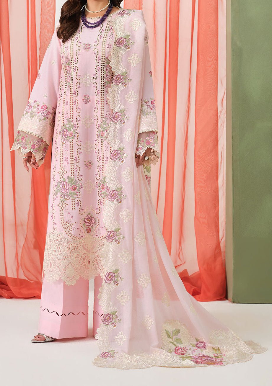 simple dress design pakistani Embroidered White Floral Pakistani Dress, 3 Piece Cambric Cotton Suit