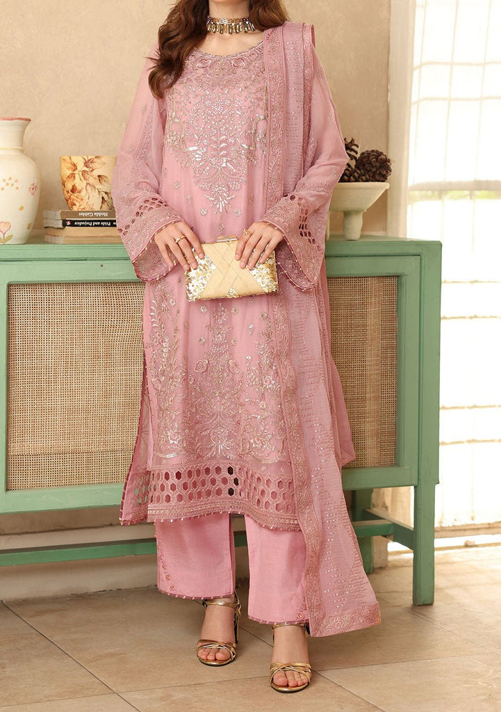 Ramsha Sonehri Pakistani Luxury Chiffon Dress