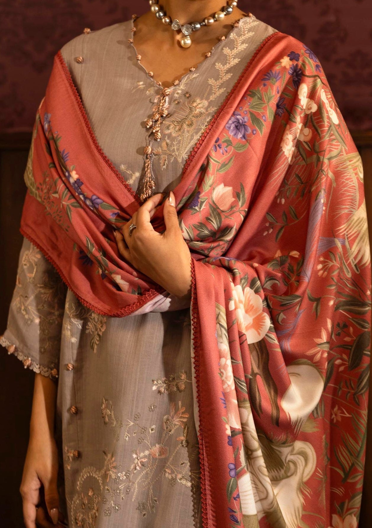 Sana Safinaz Muzlin Winter Pakistani Lawn Dress - db27258