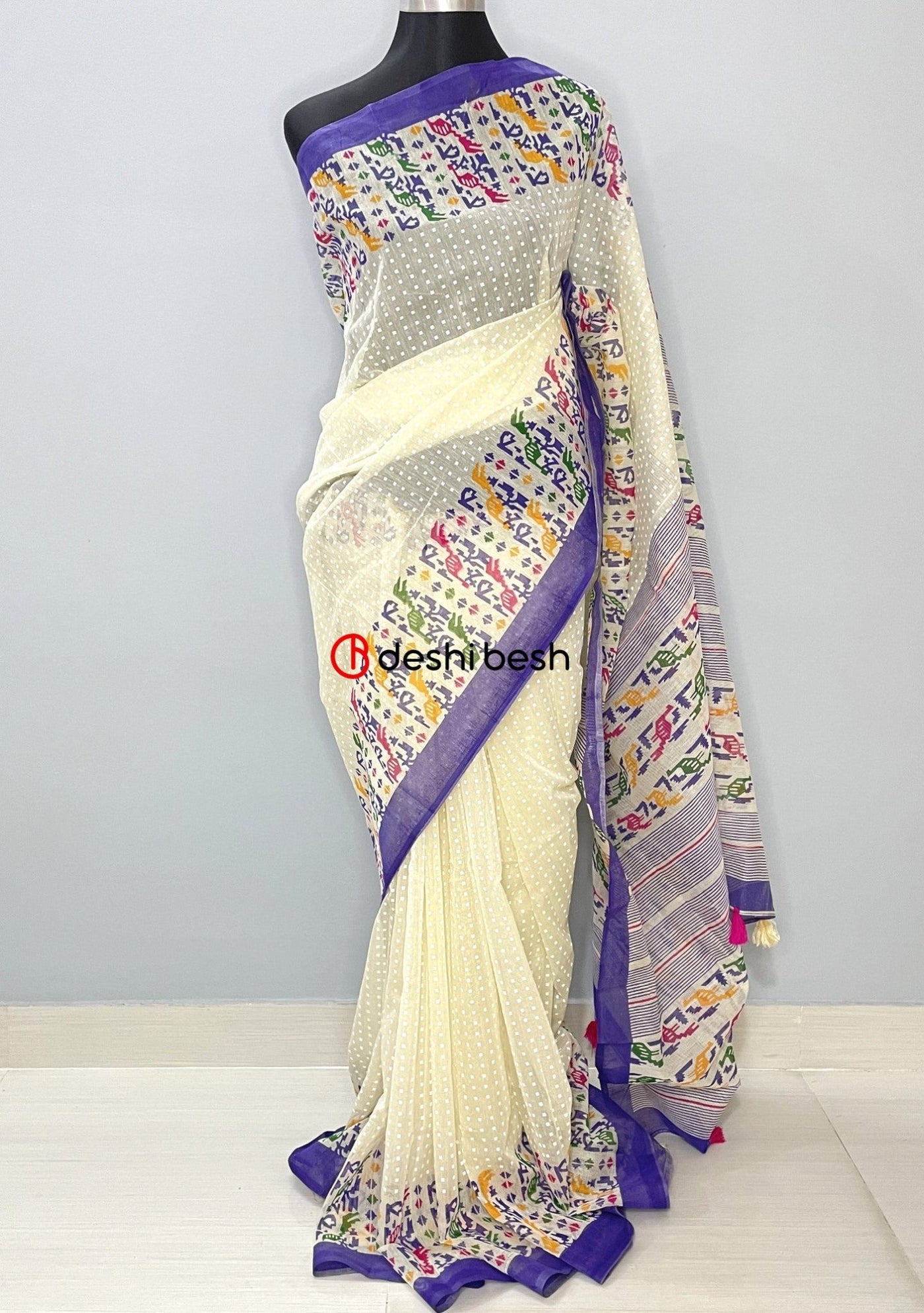 Screen Printed Cotton Silk Saree - db26047