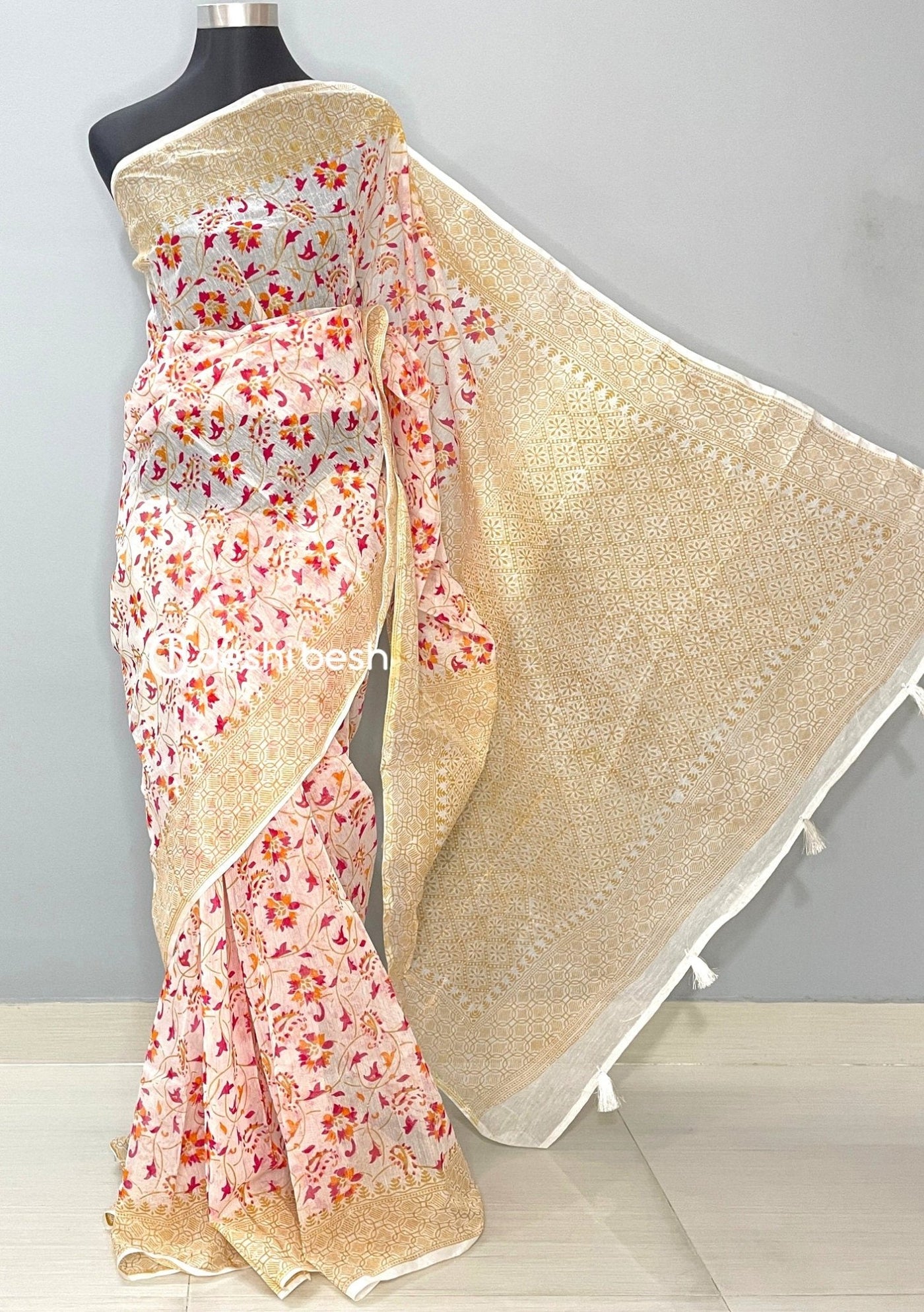 Screen Printed Cotton Silk Saree - db26030