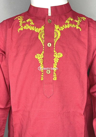 Aarong Embroidered Mixed Cotton Punjabi - db18887