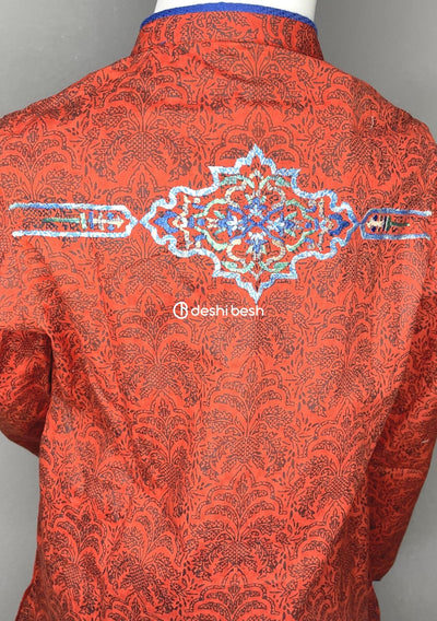 Aarong Printed Embroidered Cotton Punjabi - db18888