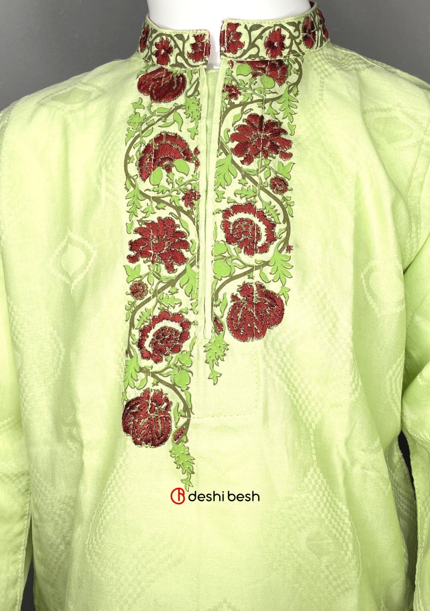 Aarong Printed Embroidered Cotton Punjabi - db18908