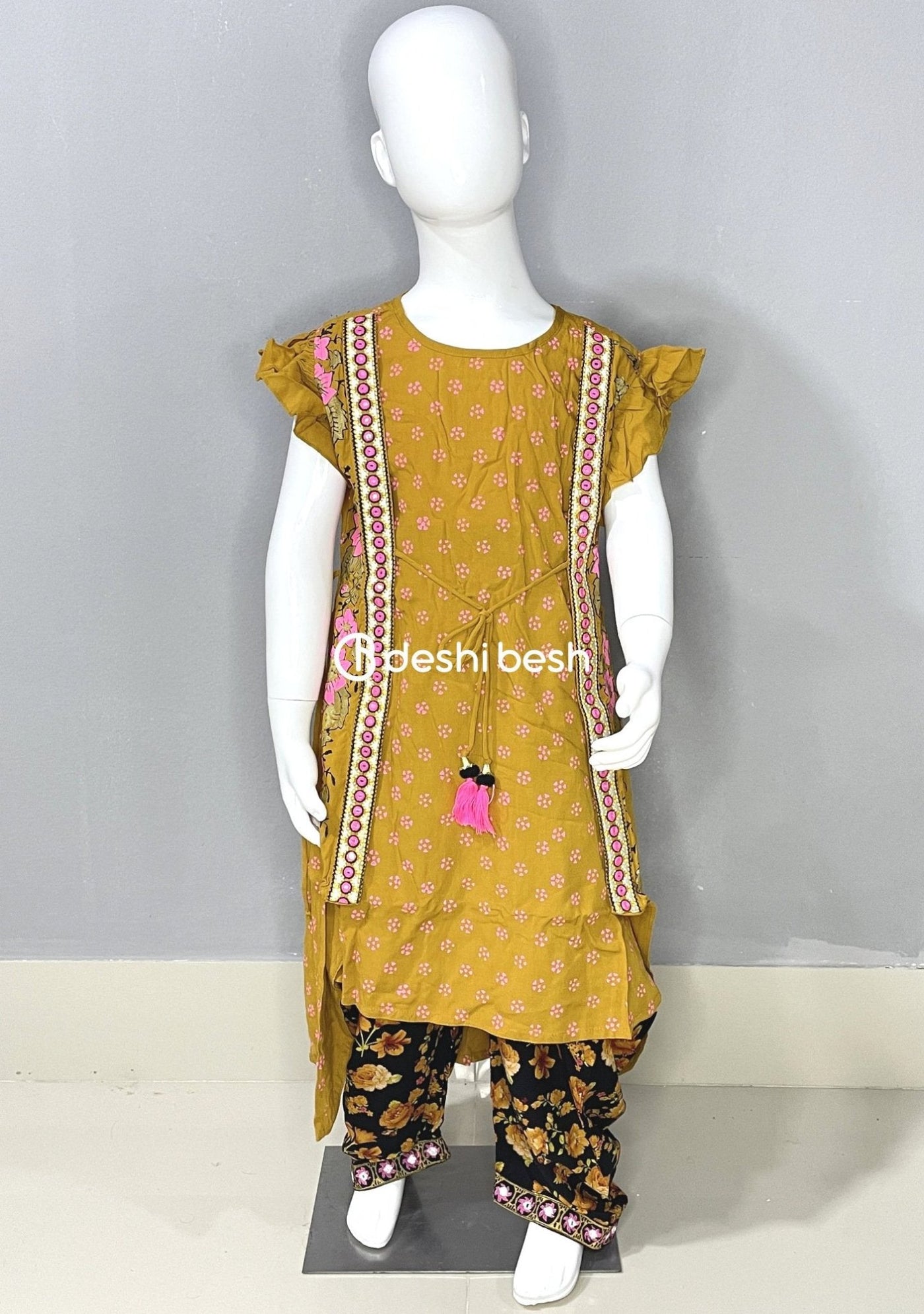Aarong Printed Embroidered Linen Shalwar Suit - db18860