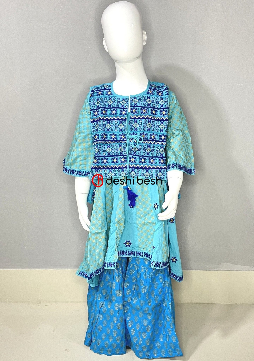 Aarong Printed Embroidered Linen Shalwar Suit