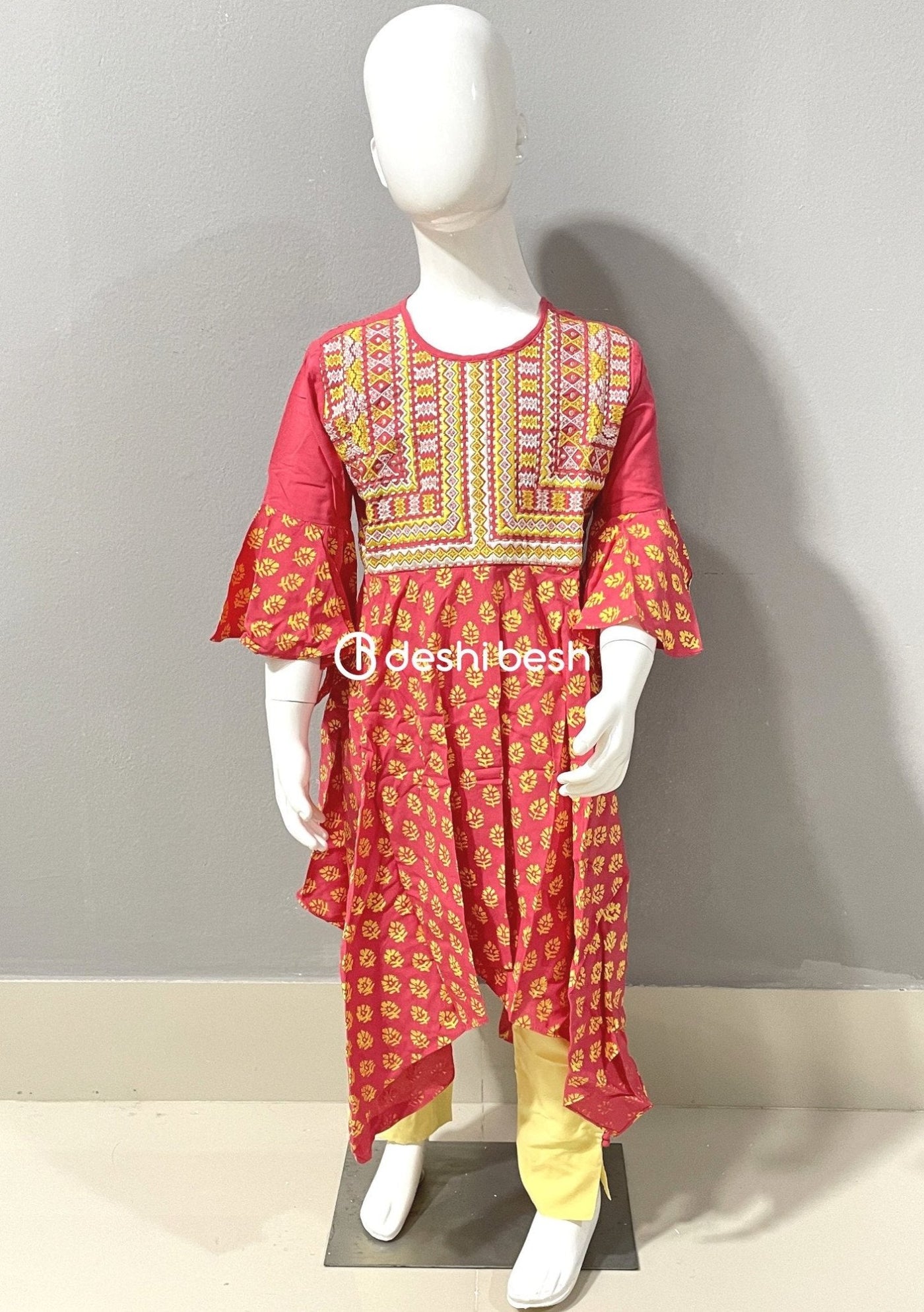 Aarong Printed Embroidered Linen Shalwar Suit - db18849
