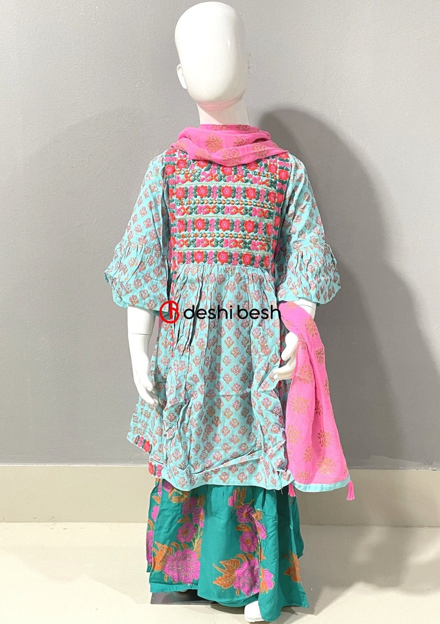 Aarong Printed Embroidered Linen Shalwar Suit - db18852